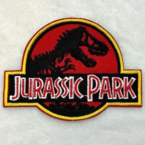Jurassic Park Embroidered Patch - Red and Black